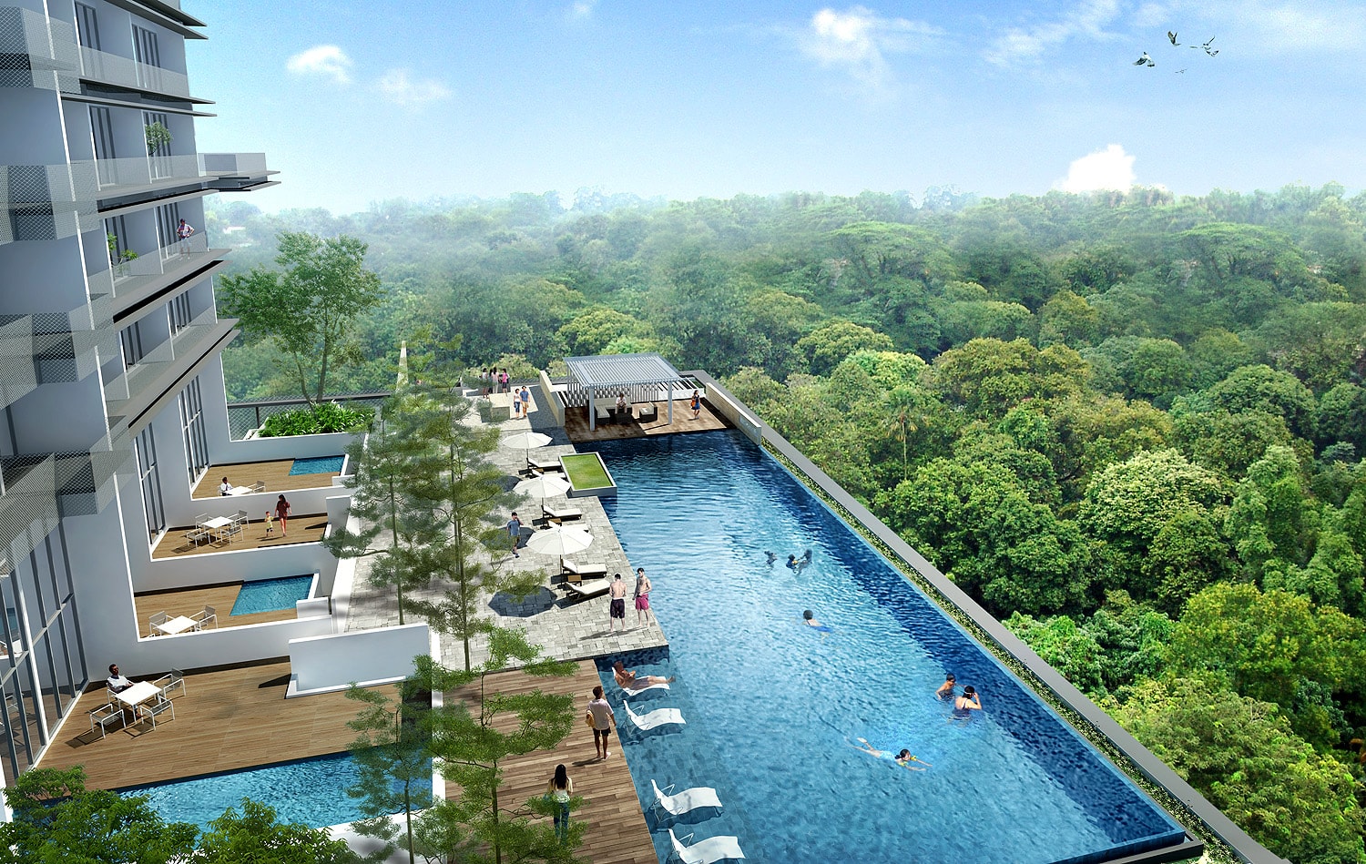 Spottiswoode communal pool view